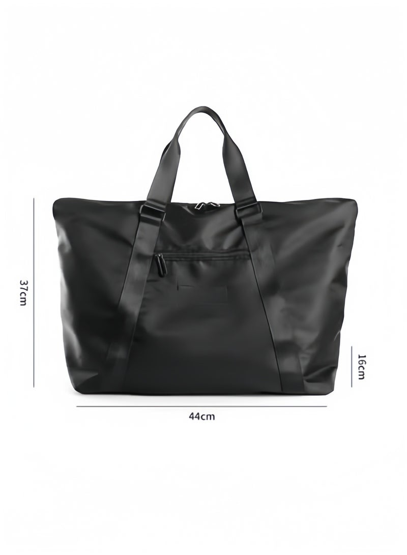 حقيبة بسيطة، حقائب يد ذات سعة كبيرة بلون موحد، حقيبة يد للسفر، حقائب أمتعة رياضية يمكن فصلها عن الجافة والرطبة - Image 2